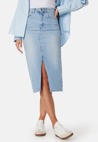 Vmveri High Rise calf denim skirt