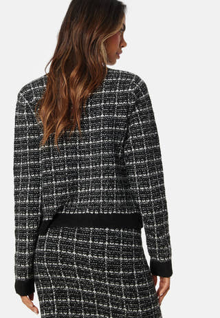 Viaudrey Check L/S Knit Cardigan