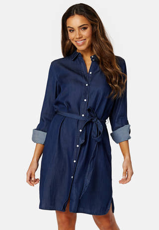 Bista Denim Belt Dress