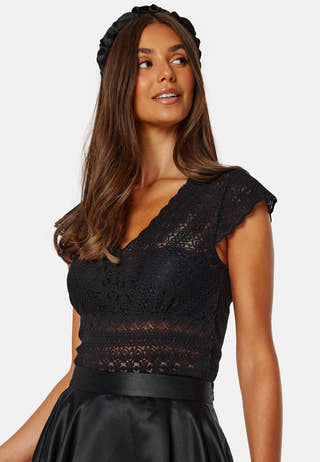 Vichikka V-Neck Cap Sleeve Top