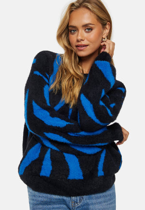 Juli Jaquard L/S Knit Top