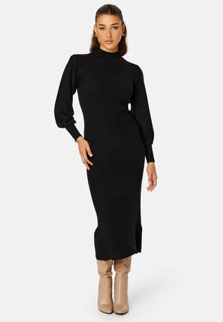 Luciana L/S High Neck Knit Dress