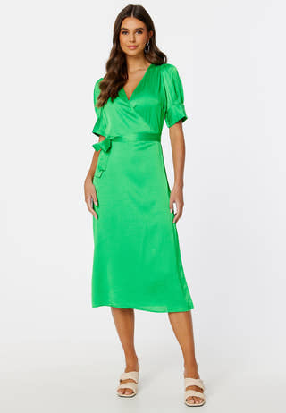 Naria S/S Wrap Midi Dress