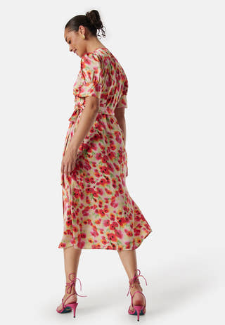 Naria S/S Wrap Midi Dress
