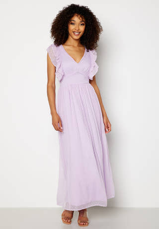 Renata V-neck S/L Ankle Dress