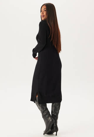 Viril Crew Neck Midi Dress