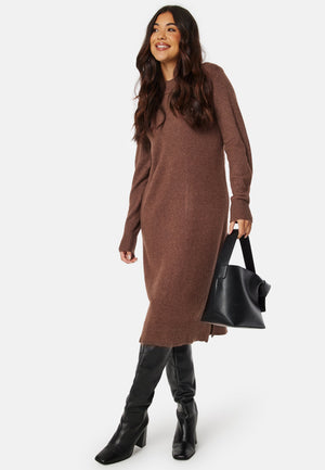 Viril Crew Neck Midi Dress
