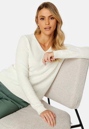 Ril L/S V-neck Knit Top
