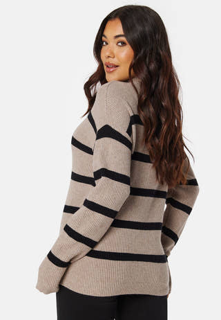 Viril Mockneck L/S Knit Rib Top