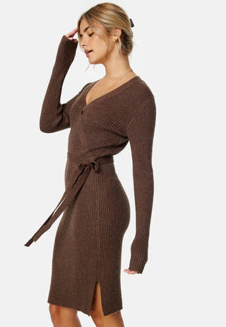 Ril Wrap L/S Knit Dress