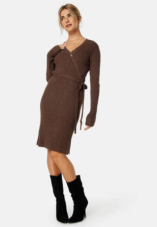 Ril Wrap L/S Knit Dress