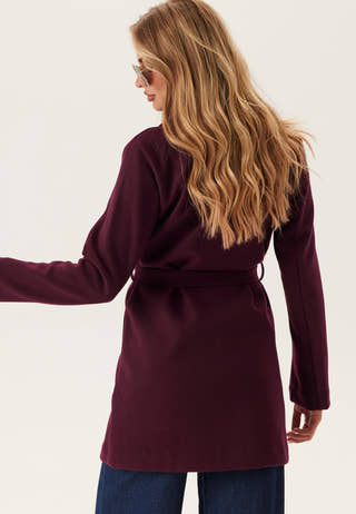 Vicooley Collar Belt Coat