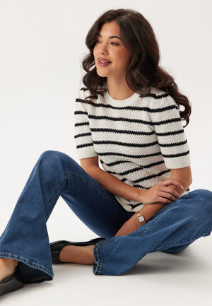Vidalo O-neck S/S STRIPE KNIT
