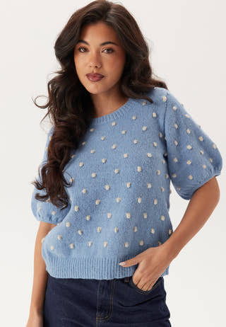Vidottie 2/4 SLEEVE KNIT TOP S