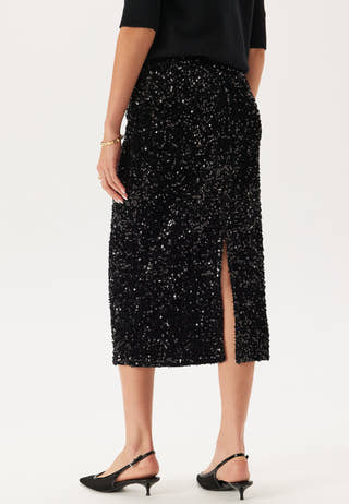 Vifaith Hw Midi Sequin Skirt