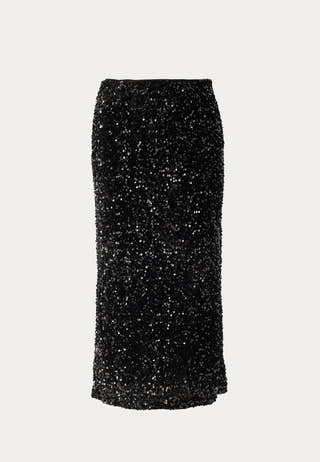 Vifaith Hw Midi Sequin Skirt