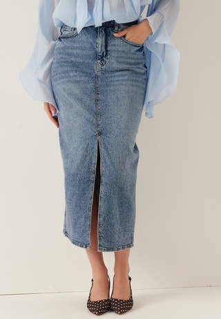 Vijaf Hw Midi Denim Skirt-noos