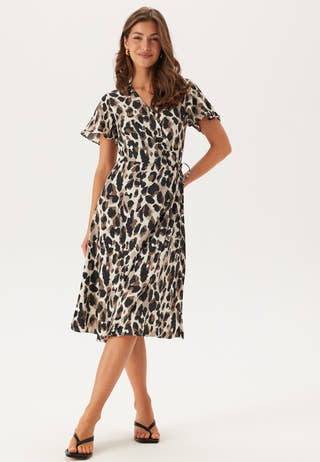 Vilovie S/S Wrap Midi Dress