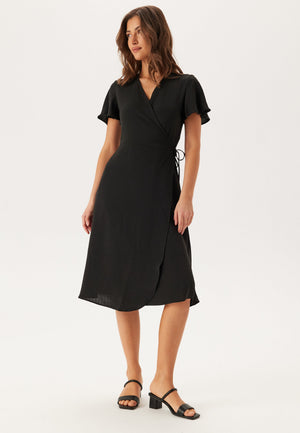 Vilovie S/S Wrap Midi Dress