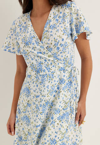 Vilovie S/S Wrap Midi Dress