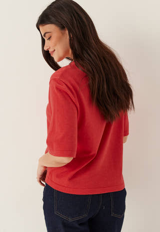 Vimalu O-neck 2/4 KNIT TOP