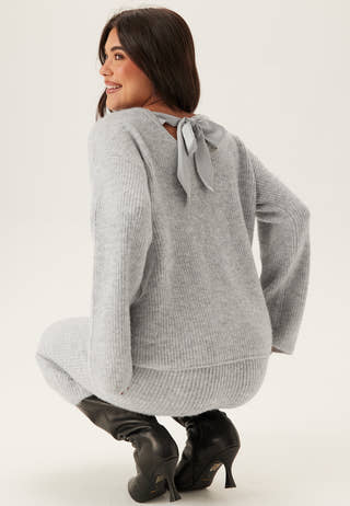 Viretta O-neck L/S KNIT BOW TO