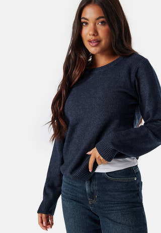 Viril O-neck L/S Knit Top