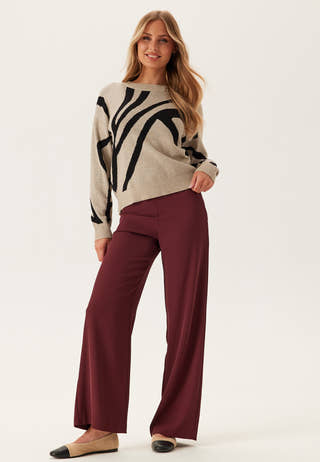 Vitif Jacquard L/S KNIT TOP KN