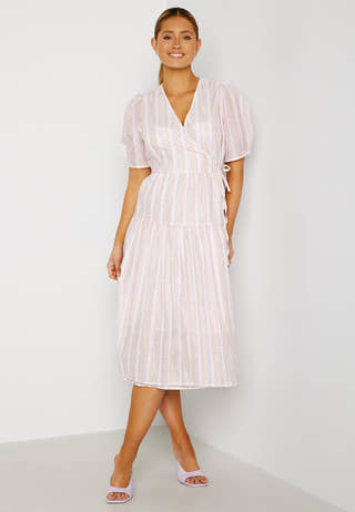 Prisma 2/4 Wrap Midi Dress