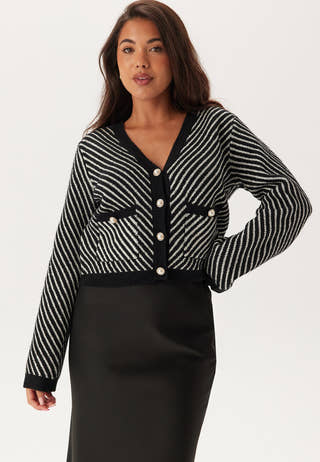 Yascharla Ls Sequin Knit Cardigan