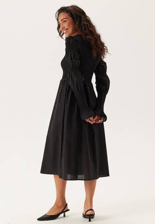 Yaschemma Ls Smock Midi Dress