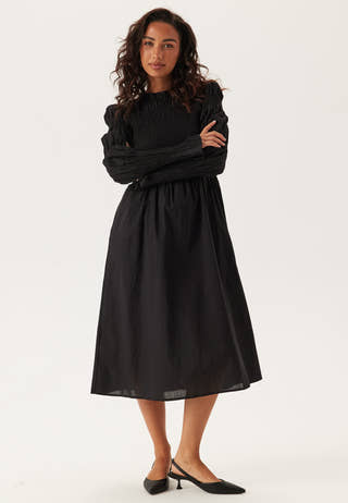 Yaschemma Ls Smock Midi Dress