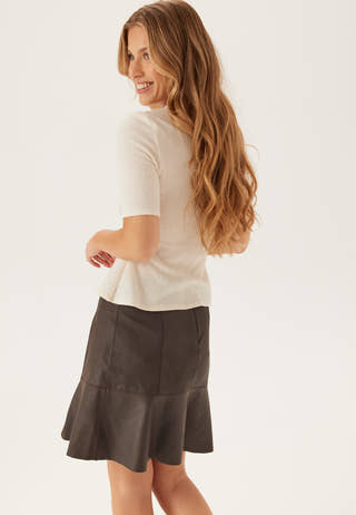 Yascolly Mw Naplon Leather Skirt