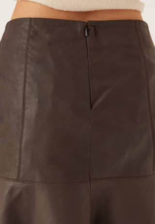 Yascolly Mw Naplon Leather Skirt