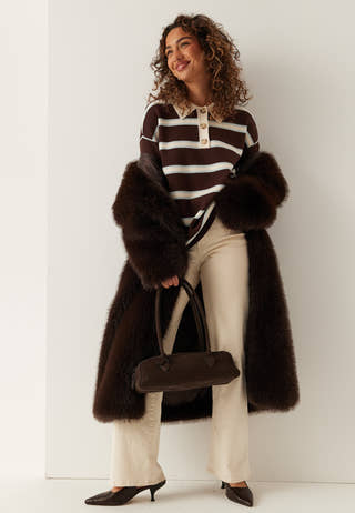 Yasisabell Ls Polo Knit Pullover